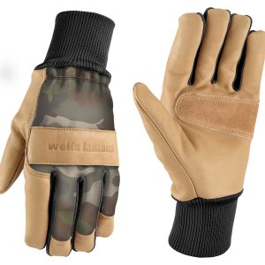 Men's Cowhide Leather Hybrid Knit Wrist