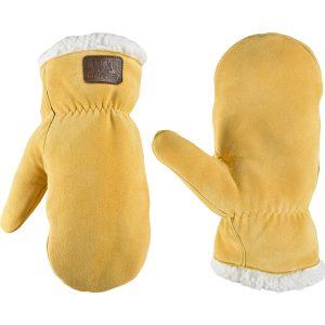 Deerskin Sherpa Lined Slip-On Wrist Mitten